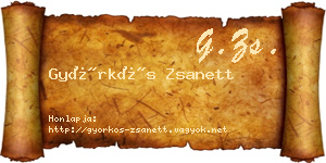 Györkös Zsanett névjegykártya